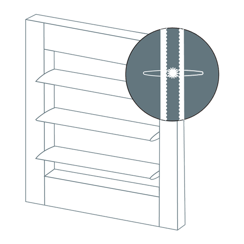 The innovative design of Invisible Tilt Plantation Shutters